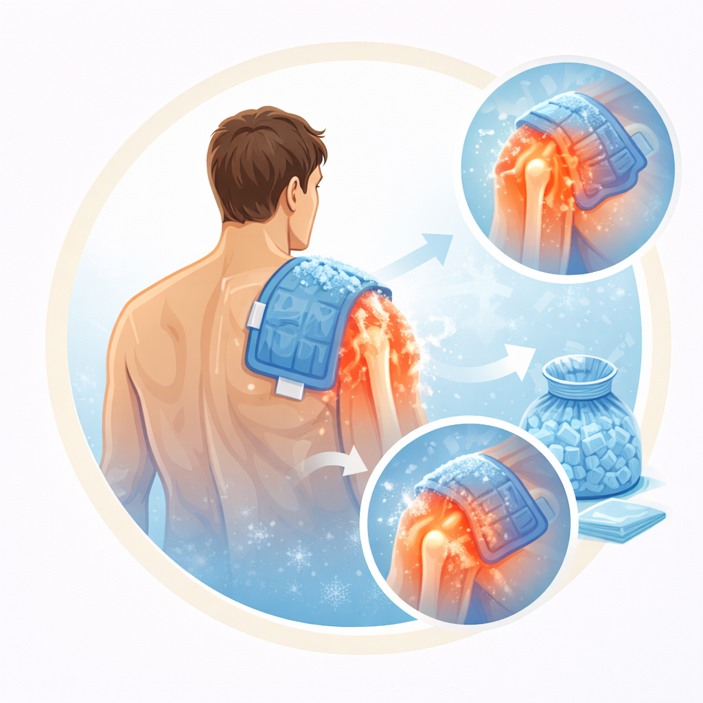 Ice therapy for shoulder pain relief in Auburn, AL. Consult a chiropractor for effective treatment in Opelika, AL.