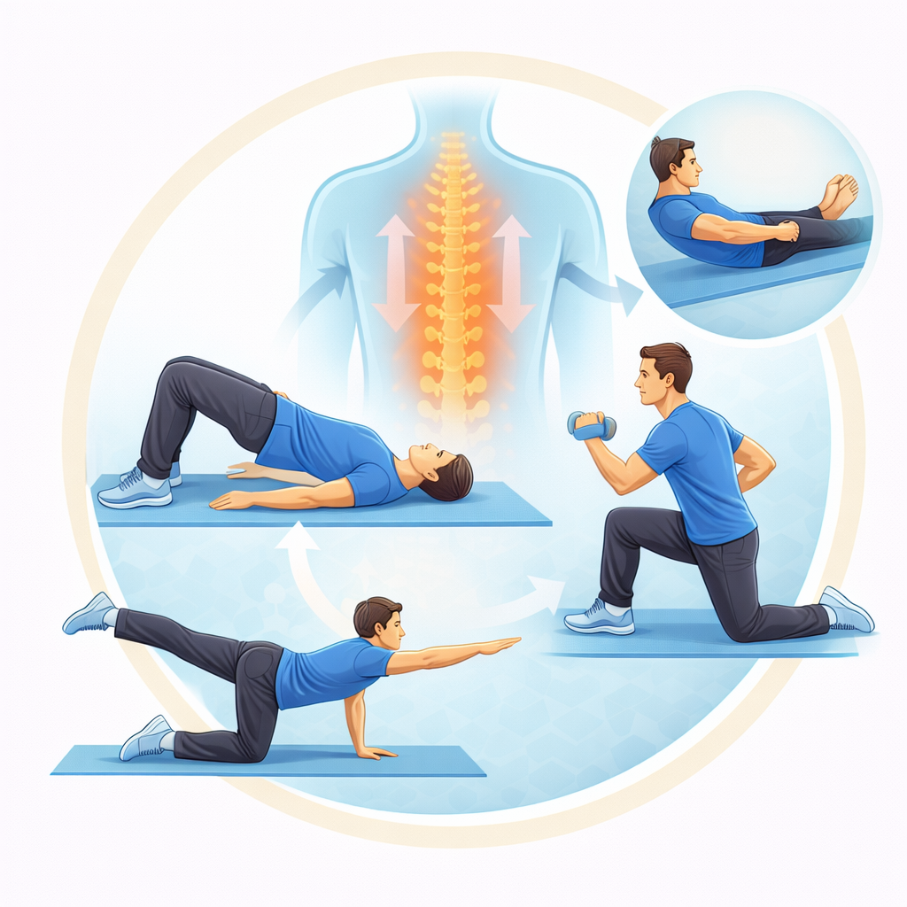 Exercises for spine health recommended by chiropractor in Opelika, AL. Strengthen your back with these routines.