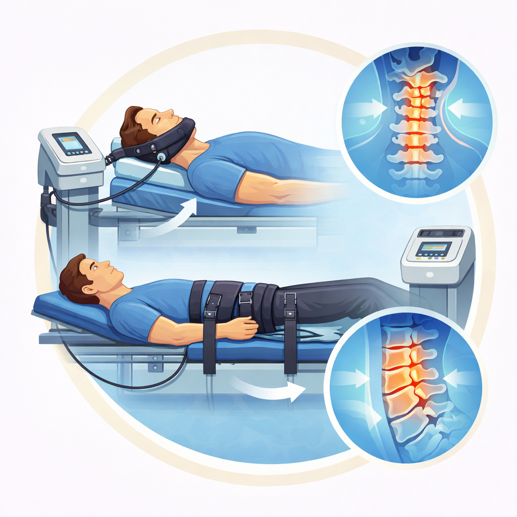 Chiropractic spinal decompression therapy; visit a chiropractor in Opelika, AL for effective back pain relief.